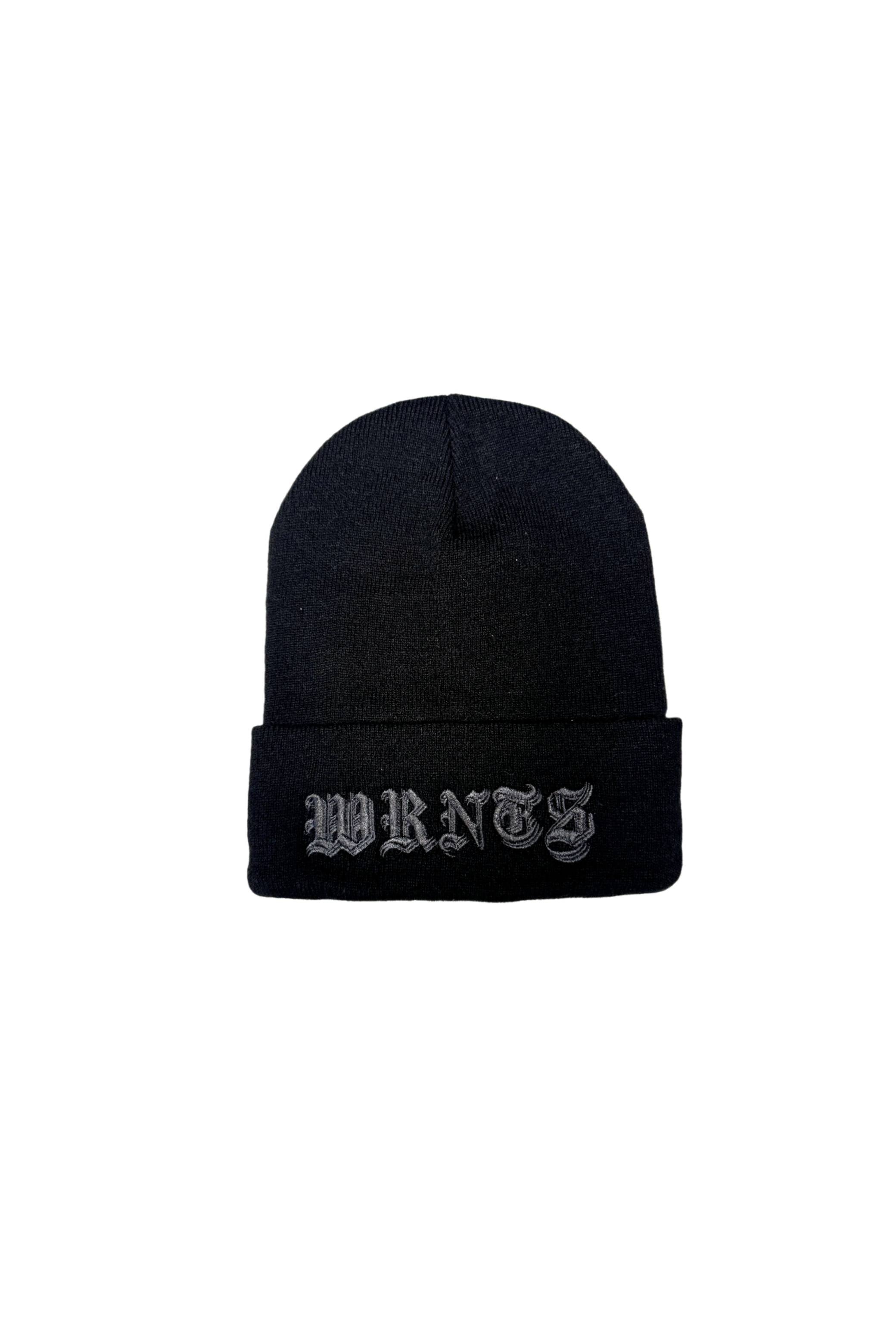 WRNTS Beanie Grey on Black