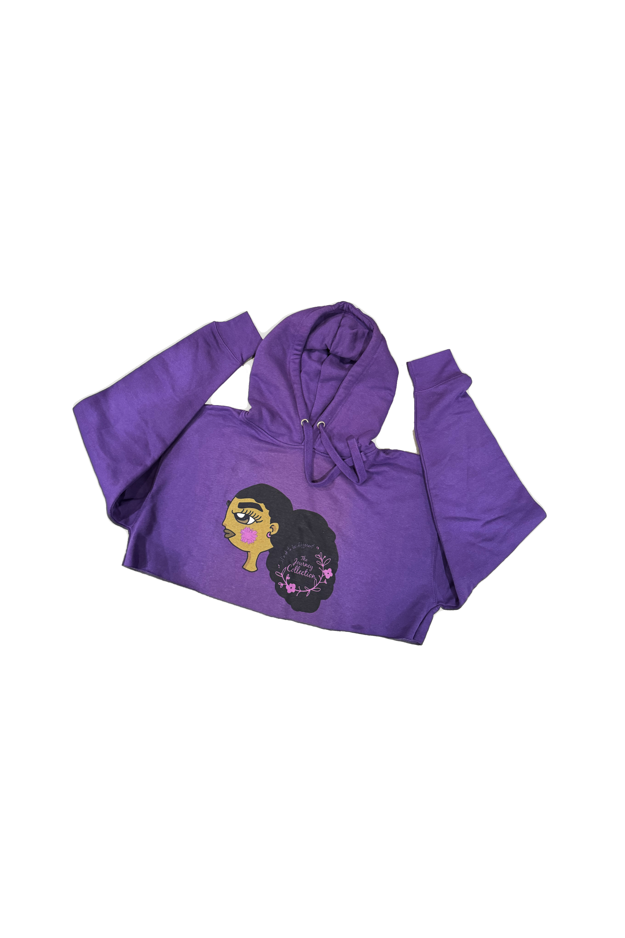 Purple Cropped Journey Hoodie