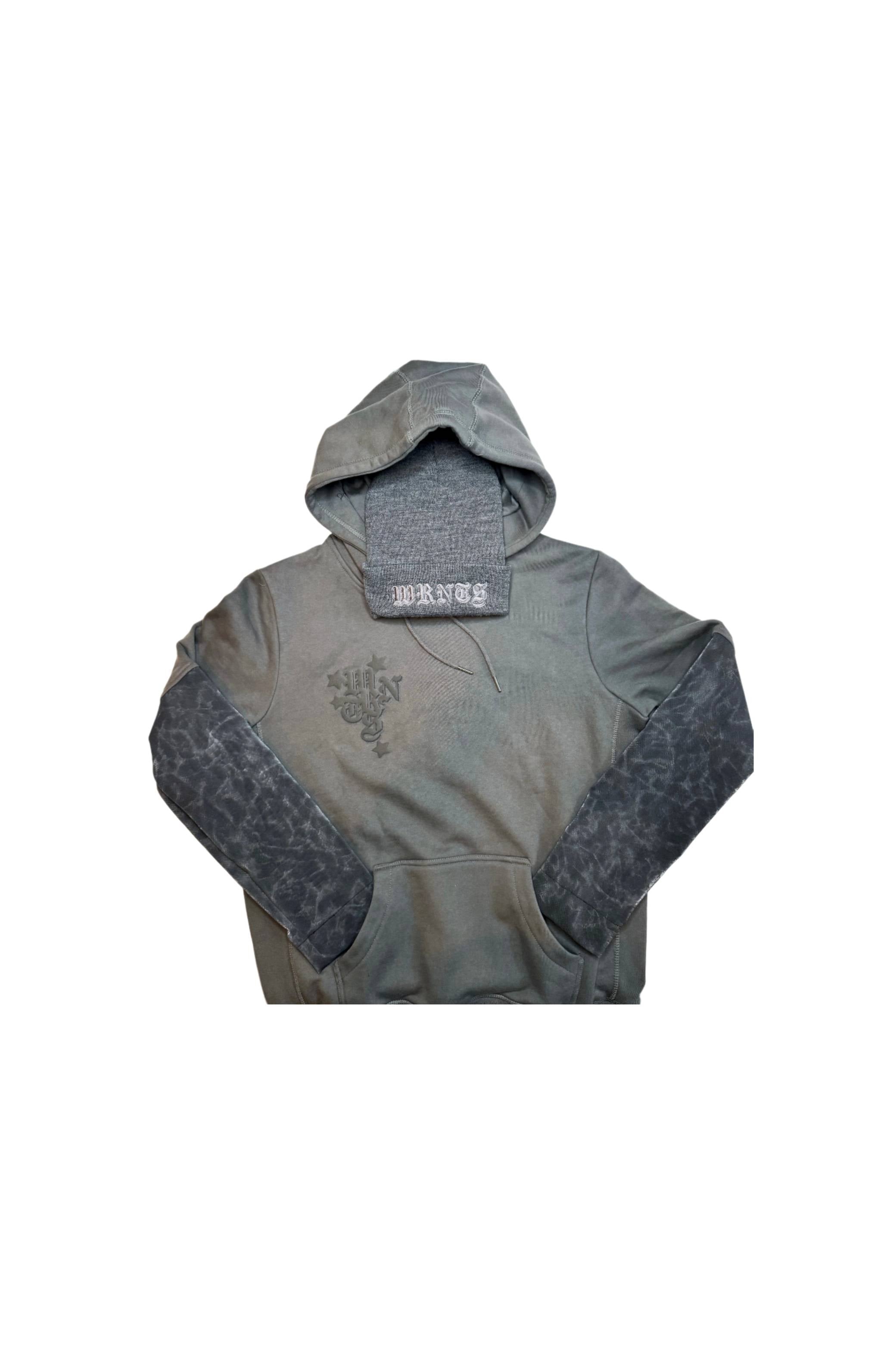 WRNTS Leather Sleeve Hoodie